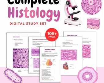 Histology Study Bundle | 100+ Pages Notes, Flashcards (Digital Download)