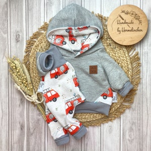 Baby Kids Boys Set | Hoodie | Fire department | with matching bloomers | in different sizes | different variants possible