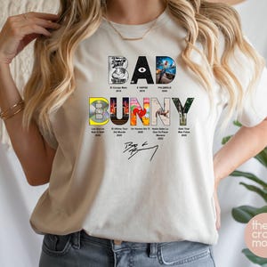 Bad Bunny Discography T-Shirt: DTMF Benito Apparel