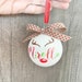 Personalized Rudolph Nose Glitter Ornament: Christmas Name Ornament - Etsy