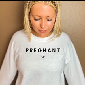 Bluza ciążowa AF, prezent ciążowy, zabawny sweter ciążowy, prezent na baby shower, sweter na pierwszą ciążę