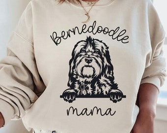 Doodle Mama Pullover, bernedoodle mama, doodle mom, bernedoodle lover, dog mom life, hundemama crewneck, bernedoodle shirt, doodle shirt