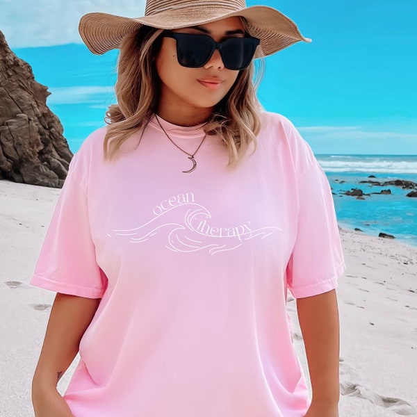 Ocean Inspired Style Ocean Therapy Coconut Girl Mermaidcore Beachy Shirt Ocean Wave Shirt Coconut Girl Clothes Beach Bum Salty Shirt