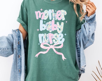 Chemise infirmière mère bébé couleurs confort chemise infirmière post-partum cadeau pour mère bébé infirmière chemise infirmière coquette chemise infirmière vichy preppy