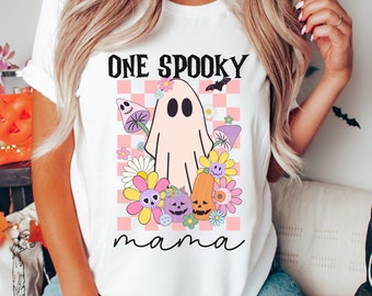 Retro Mom and me matching Halloween shirts, Mama and Mini Halloween T-Shirt Set, Mommy and Me Shirts, Halloween Family Shirts