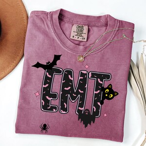 Halloween EMT Shirt Comfort Colors Emt Gifts Emt Tshirt Paramedic Gift First Responder Gift Paramedic Shirt EMT Student Spooky EMT