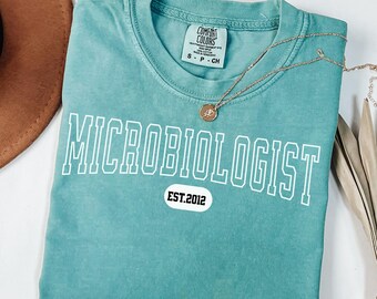 Custom Microbiology Shirt Microbiologist Shirt Graduation Gift Microbiology Gift Personalized Microbiology Student