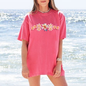 Coconut Girl Shirt Plumeria Shirt Beachy Shirt Hawaii Aloha Beach Bum Tropical Flowers Maui Shirt Hawaii Vacation Shirt Plumeria Flower