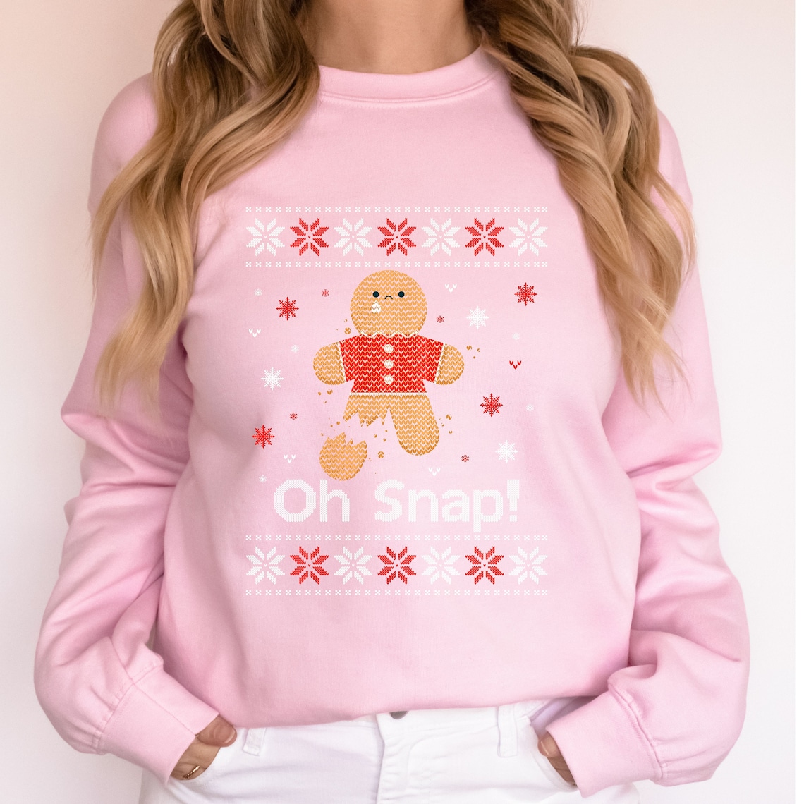 Ugly Christmas Sweater Women Funny, Oh Snap Shirt, Matching Family