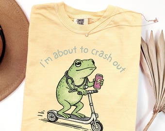 Camiseta divertida de enfermera con forma de rana, colores cómodos, regalos para la Semana de agradecimiento a la enfermera, camiseta de enfermera sarcástica, camiseta de auxiliar de enfermería del turno de noche, enfermera rana a punto de desmayarse