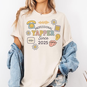 SLP Shirt Comfort Kleuren Logopedist Shirt Spraaktaal Shirt SLP Verpleegkundige SLP Shirt Spraaktaal Patholoog Doodle T-shirt