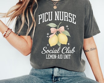 PICU Nurse Shirt Pediatric Intensive Care Unit Shirt PICU Nurse Tshirt Comfort Colors Summer Picu Shirt Pediatric Nurse PICU Nurse