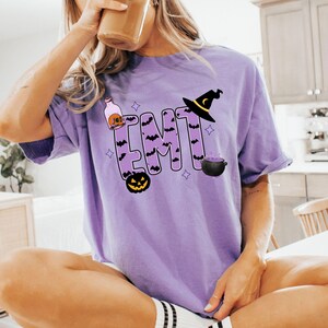 Halloween EMT Shirt Comfort kleuren Emt geschenken Emt Tshirt paramedicus cadeau First Responder cadeau paramedicus shirt EMT student Spooky EMT