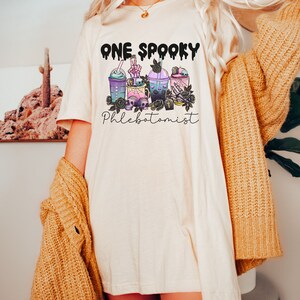 Phleb tech shirt, Halloween shirt Phlebotomy, gift for Phlebotomist, Phlebotomy t-shirt, one spooky Phlebotomist