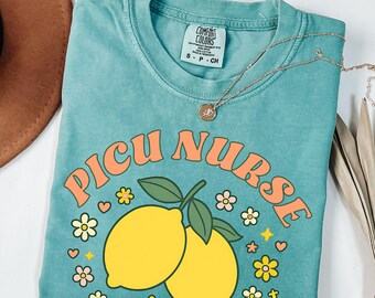 PICU-sjuksköterska sommartröja för pediatrisk intensivvårdsavdelning PICU-sjuksköterska T-shirt Komfortfärger sjuksköterska uppskattningsgåva för barnsjuksköterska PICU