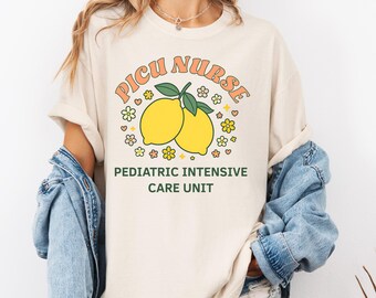 PICU-sjuksköterska sommartröja för pediatrisk intensivvårdsavdelning PICU-sjuksköterska T-shirt Komfortfärger sjuksköterska uppskattningsgåva för barnsjuksköterska PICU