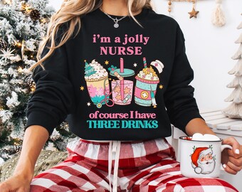 Christmas Nurse Sweatshirt Jolly Nurse Sweater Nurse Christmas Sweatshirt Funny Christmas Nurse Christmas Registered Nurse
