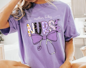 Halloween Mother Baby Nurse Shirt Comfort Colors Mother Baby Unit Shirt Fall MBU Shirt Nicu Nurse Postpartum Nurse Spooky Mother Baby Unit