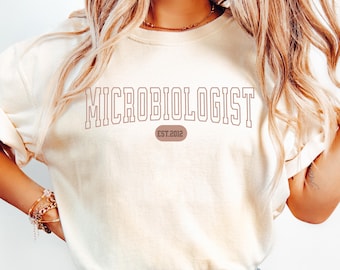 Custom Microbiology Shirt Microbiologist Shirt Graduation Gift Microbiology Gift Personalized Microbiology Student
