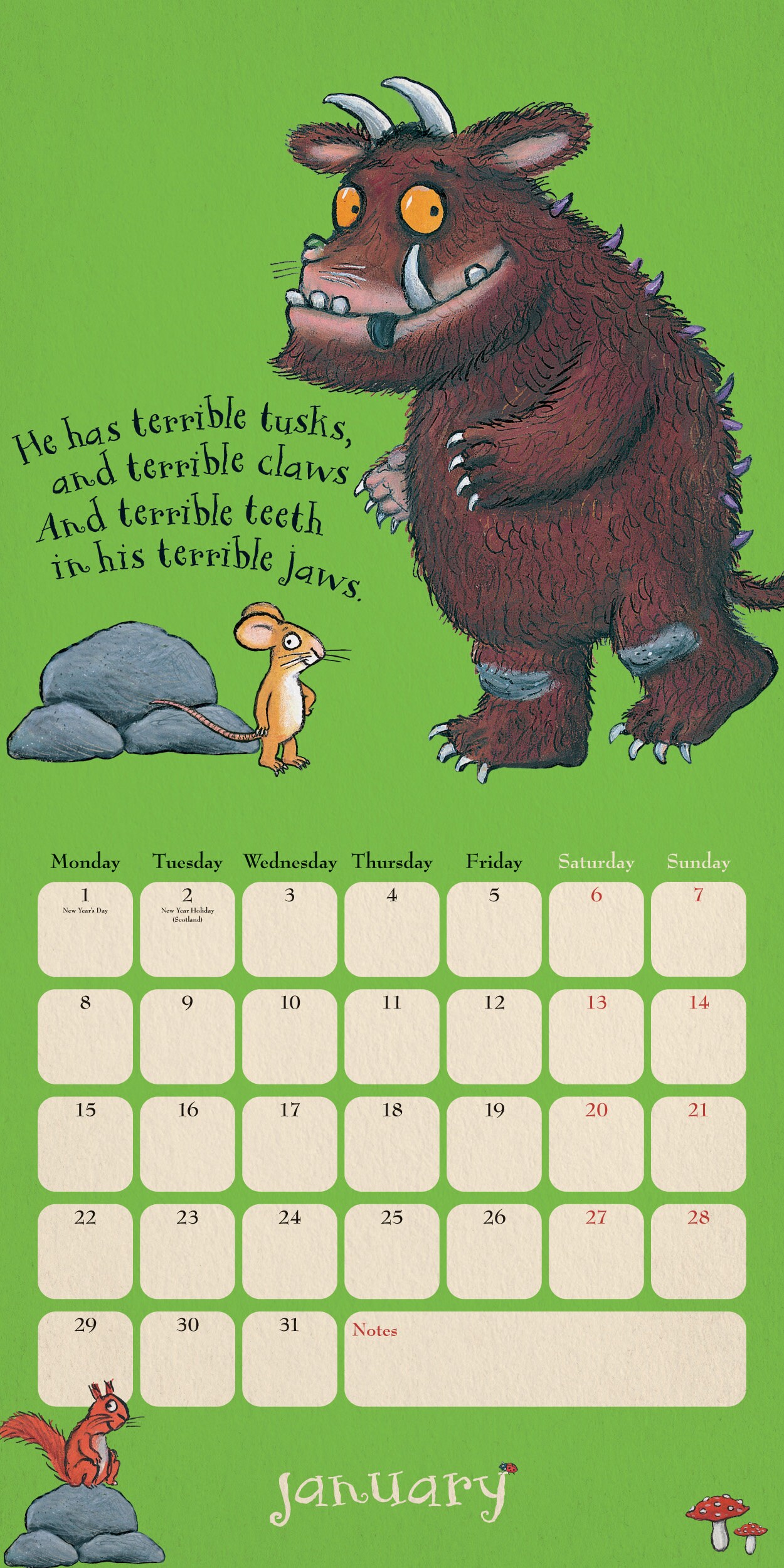 Gruffalo Decoration 2024 Calendar Responsibly Resourced and Etsy