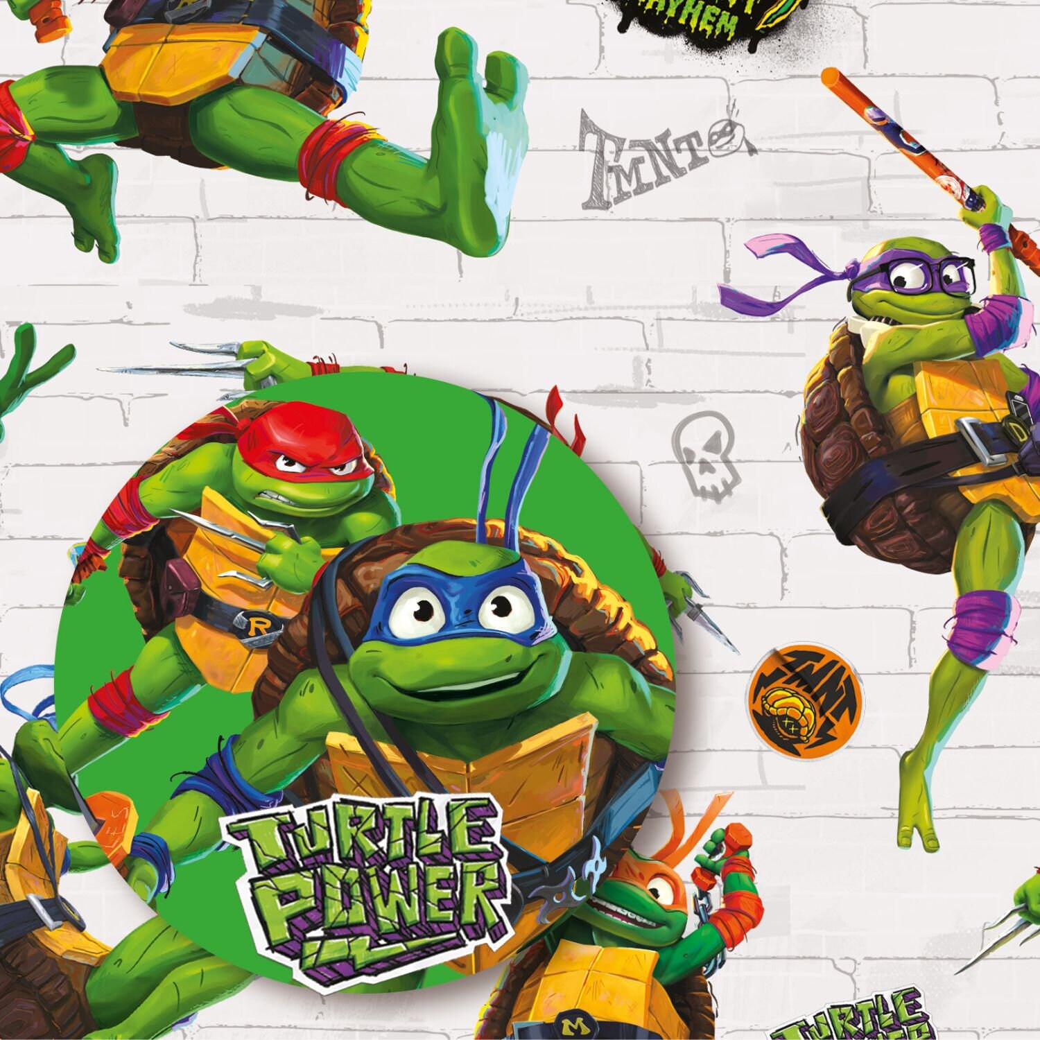 Teenage Mutant Ninja Turtles Wrapping Paper Sheet and Tag Gift Etsy