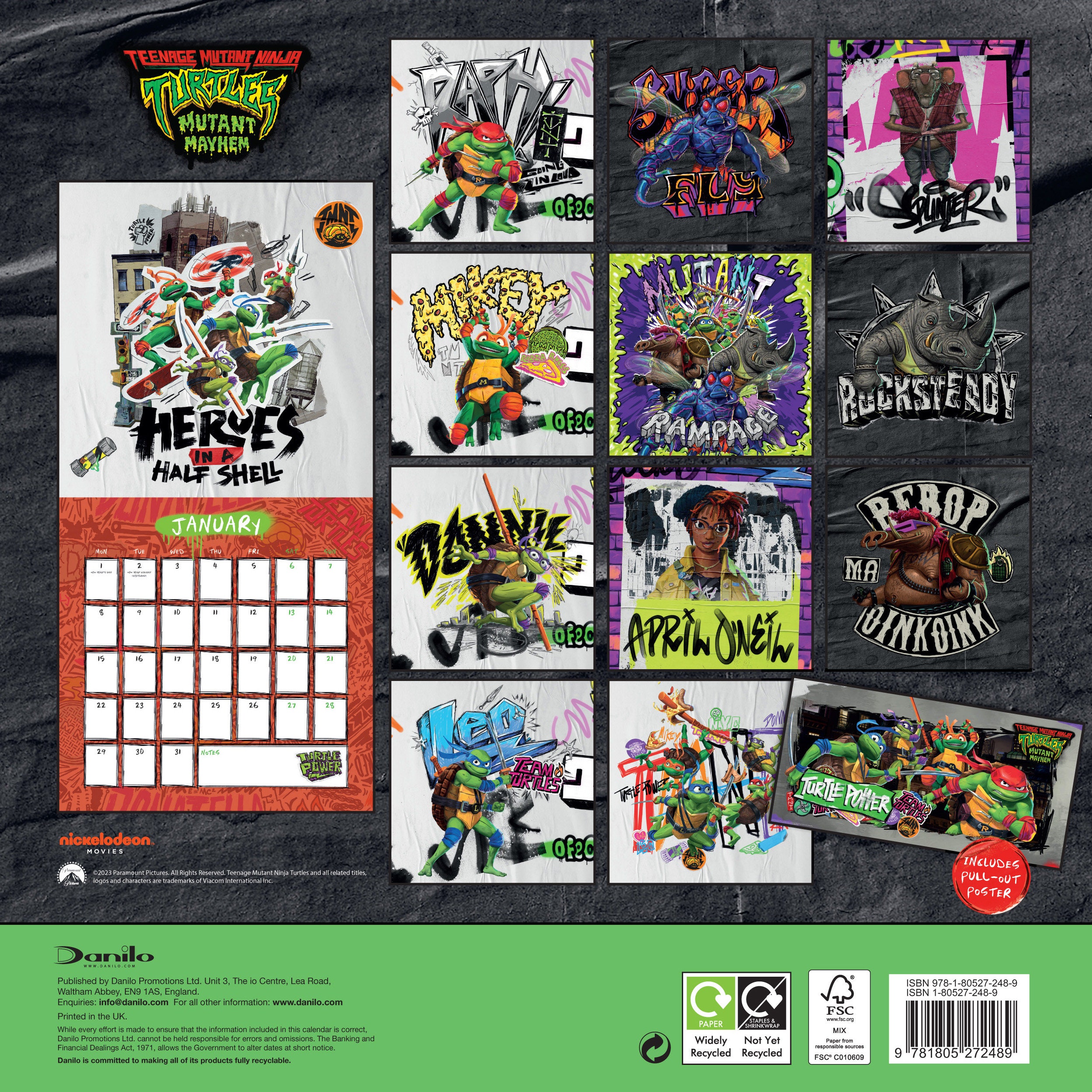 Teenage Mutant Ninja Turtles Movie 2024 Square Calendar 12x12 Etsy