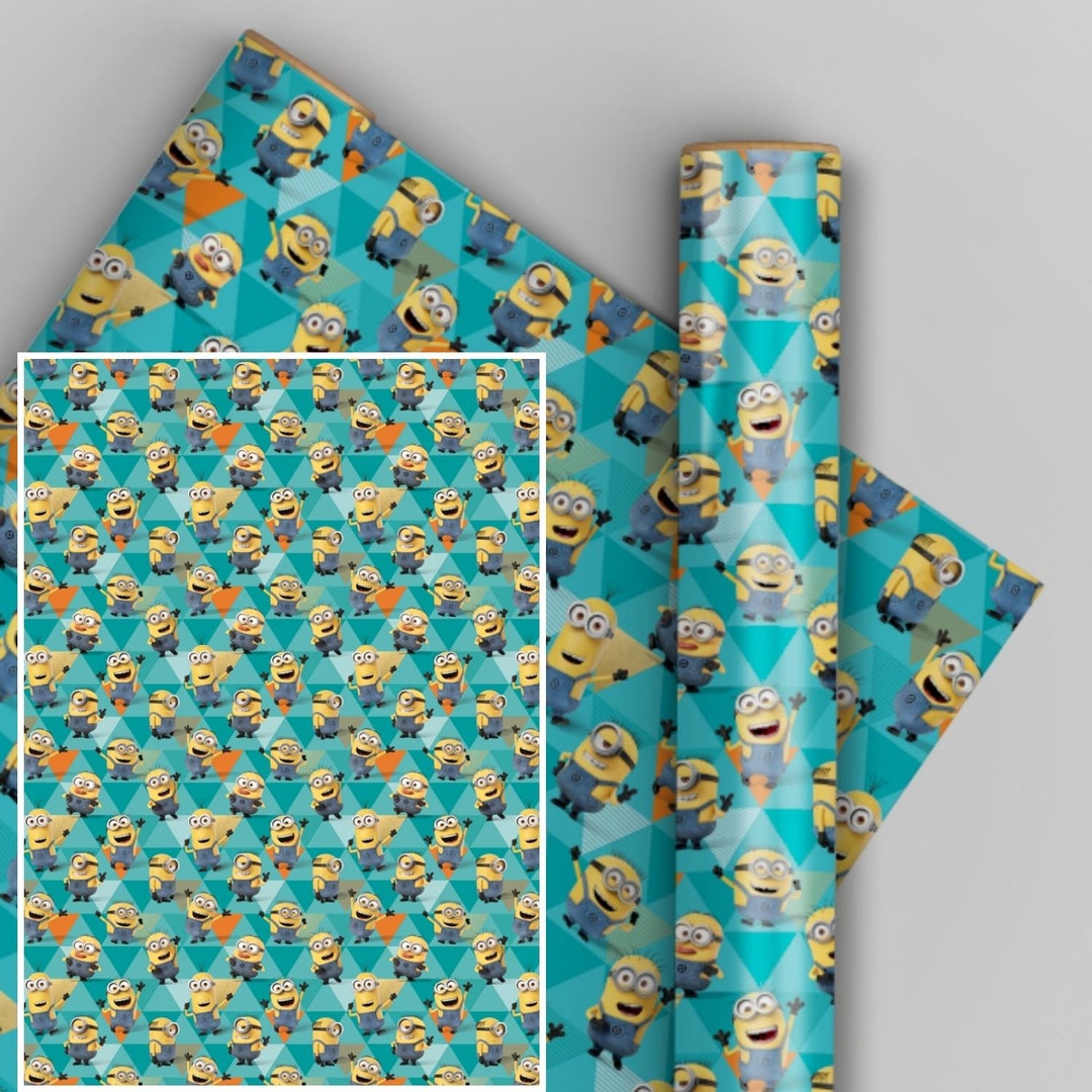 Despicable Me Minions Birthday Wrapping Paper 4m Roll Gift Wrap ...
