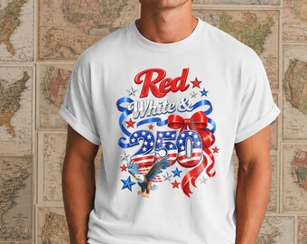 America 250th Anniversary Shirt, Red White and 250 Tee, 4th of July Tshirt, Preppy Patriotic Tee, USA America Sweatshirt, Flag Hoodie