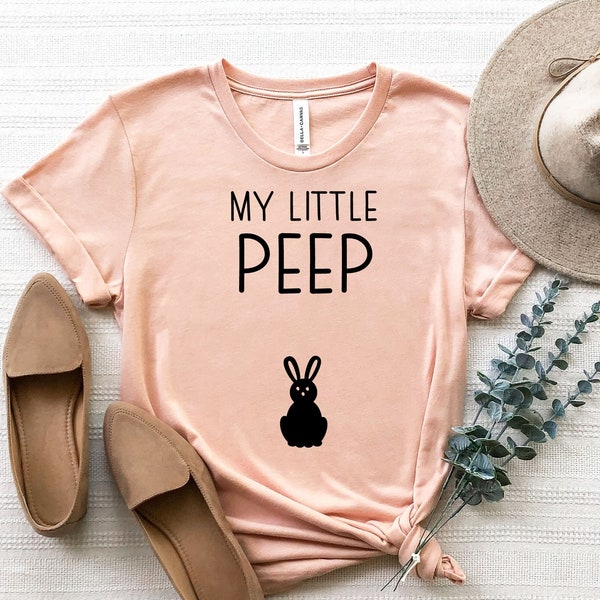 My Little Peep, Buny Baby Tee, Easter Maternity Shirt, Pregnancy Announcement Shirt, Baby Bump Peep Bunny, New Mama Shirt