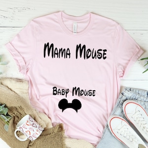 Disneyland Pregnancy Shirt, Mama Mouse and Baby Mouse Maternity, Disneyland Maternity, Mickey Mouse ears Shirt Disneyland Shirt