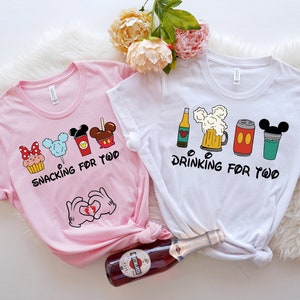 Pregnancy Shirt, Disney Vacation, Snacking For Two Pregnancy Announcement Shirt, Disney Shirts For Couples, Funny Mom to be Shirt, Drinking