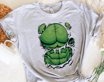 T-shirt Rectus abdominis muscle Hulk Comics, T-shirt, love, tshirt