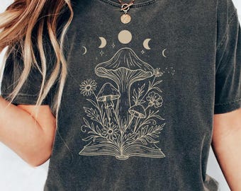 Comfort Colors® Magic Mushroom Shirt, Magic Moon , Spiritual Moon Phase, Moon Phases Shirt, Mushroom Shirt, Popular Shirt, Gift For Mother