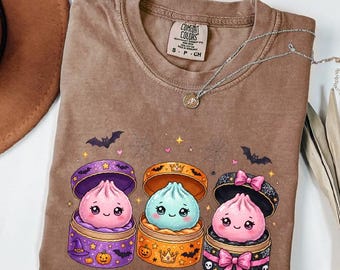 Comfort Colors® Halloween Cute Dumpling Shirt, Dumpling Lover, Halloween Kawaii Dumpling, Dumpling Halloween Tee, My Little Dumplings