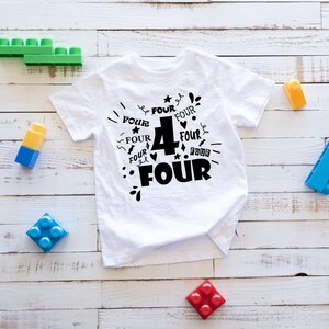 4th Birthday Shirt, Boy Four Year Old Birthday Boy Shirt, 4 Year Old Birthday Shirt, Boy 4th Birthday Outfit Boy