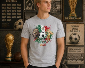 Mexico Soccer T-Shirt, World Cup 2026 Shirt, US World Cup, Game Day Jersey, Patriotic Football Fan Gift Tee