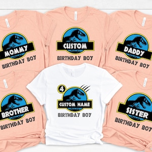 Jurassic Park Birthday Boy Shirt, Custom Family Dinosaur Shirt, Personalized Jurassic Park Family Birthday Shirt, Dinosaur Birthday Shirt
