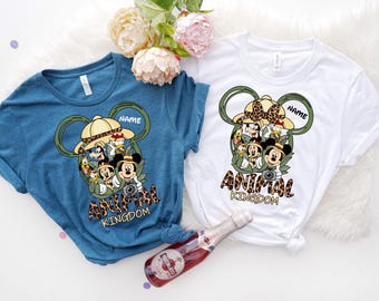 Family Animal Kingdom Custom Name Shirts, Disney Animal Kingdom Shirts, Animal Kingdom Family Matching Shirts, Minnie Mickey Animal Kingdom