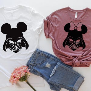 Minnie Darth Shirt, Mickey Darth Vader Shirts, Disney Couples, Matching Shirts, Disney Family Shirt
