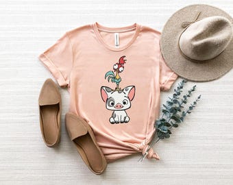 Pua and Hei Hei, Disney T-Shirt, Disneyland Shirt, Moana, Trendy Shirt, Gift Idea, Disney World Gift for Kids, Magical Tee
