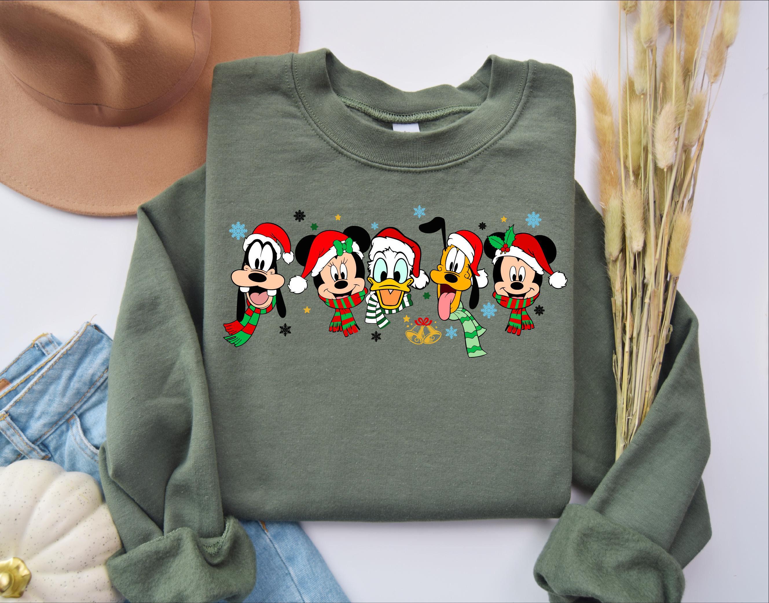 Vintage Mickey And Friends Christmas Sweatshirt, Disney Christmas Sweatshirt, Disney Trip Shirt, Disney Family Christmas Shirt, Sweater Gift