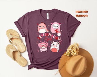 Squishmallow Girl Shirt, Squishmallow Shirt, Squish Squad Shirt, Cute Squishmallow Shirt, Valentine's Day Squishmallow  Shirt, Squishmallow