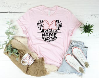 Disney Minnie Mouse Personalized Shirt , Custom NAME, Disney Family Matching Custom Shirts, Family Vacation Disney Shirts