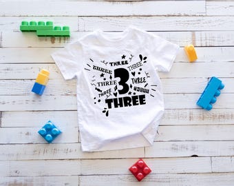 Boys 3rd Birthday Shirt, Boys Third Birthday, 3rd Birthday Outfit Boy, Third Birthday Shirt, 3rd Birthday, Three Birthday Shirt