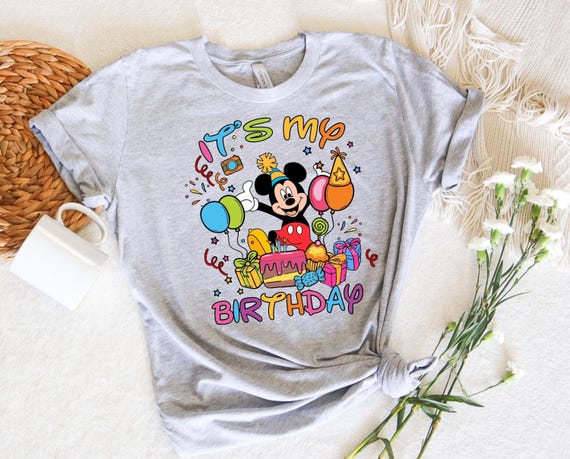 It's My Birthday Mickey Mouse Shirt, Birthday Boy Shirt, Disney Kids  T-shirt, Disney Tee, Custom Birthday Shirt, Birthday Party Shirt