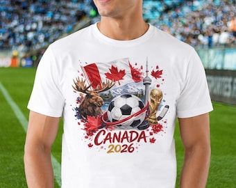 Canada Soccer T-Shirt, World Cup 2026 Shirt, US World Cup, Game Day Jersey, Patriotic Football Fan Gift Tee