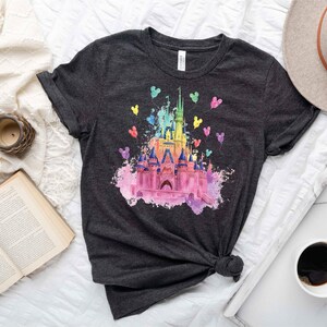 Disney Watercolor Castle Shirt, Disney Family Shirt, Family Vacation Tee, Mickey Minnie Shirt, Disney Castle, Disney Trip Shirt, Cute Disney