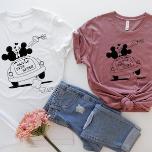 Mickey and Minnie Shirt, Happily Ever After Love Shirt, Mickey Minnie Married Shirt, Anniversary Shirt, Disney Engaged Shirt