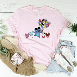 Stitch Snacks Shirt, Stitch Shirt, Disney Shirt, Stitch Balloon Shirt, Disneyland Shirt, Disney Group Shirt, Disney Snack Shirt immagine 1