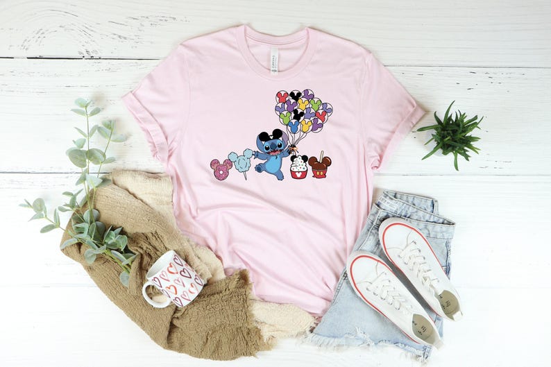Stitch Snacks Shirt, Stitch Shirt, Disney Shirt, Stitch Balloon Shirt, Disneyland Shirt, Disney Group Shirt, Disney Snack Shirt immagine 1